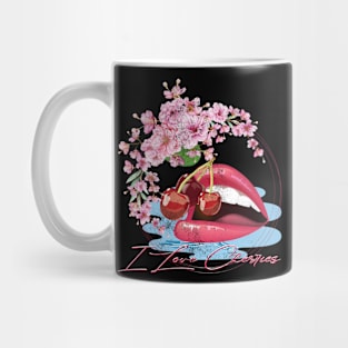 I Love Cherries Funny tshirt best gift for mom, sister.. Mug